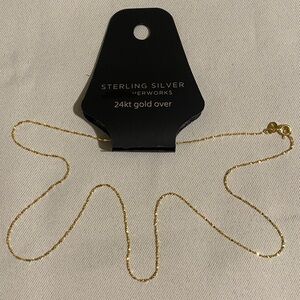 20" BELK Silverworks 24kt Gold Over Sterling Silver Sophisticated Chain Necklace